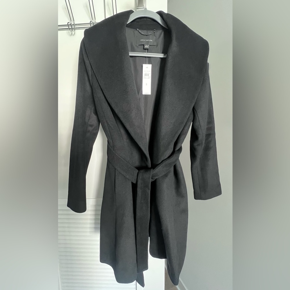 Ann Taylor Shawl Collar Wrap Coat